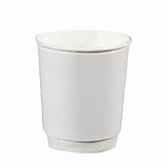 8 oz Çift Katlı Beyaz Karton Bardak 500 Adet