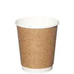 8 oz Çift Katlı Kraft Karton Bardak 500 Adet